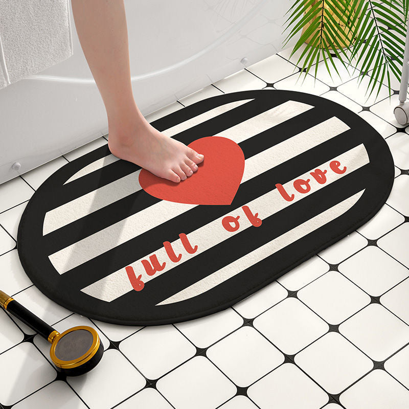 Bathroom Rug 40x60cm Water Absorbent Mat Anti-Slip Bottom Bathroom Rug 40x60cm Water Absorbent Mat Anti-Slip Bottom